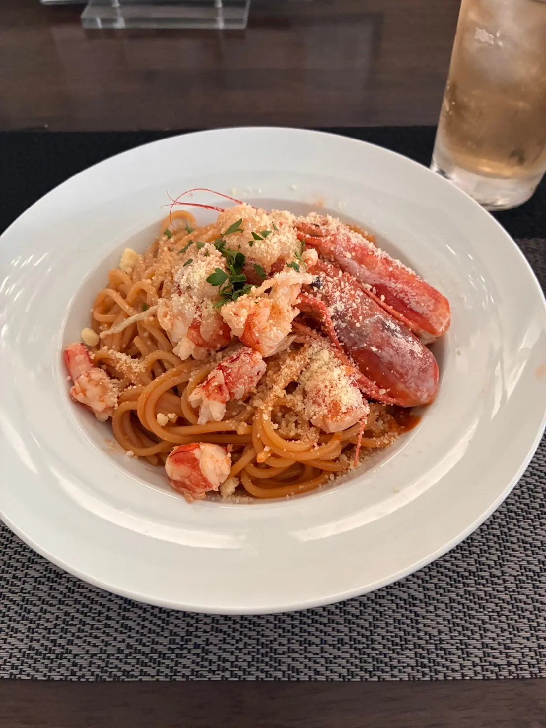 ディナーにぴったりな一品としておすすめのアメリケーヌパスタが...